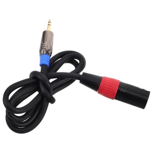 TOYZFRIENDY Cable Adaptador de Audio 3.5 Mm a Conector Xlr Macho, 1 Metro, Conector Chapado en Oro, Carcasa Metálica Resistente, Compatible con Micrófonos, Auriculares y Equipos de Grabación
