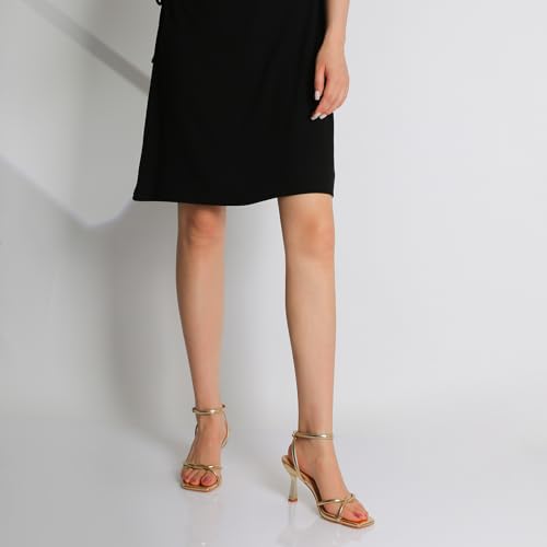 RIBONGZ Women's Heeled Sandals Square Open Toe Kitten Strappy Heels with Ankle Strap Elegant Summer Wedding Party Evening Prom Daily Wear Lace Up Dress Shoes4