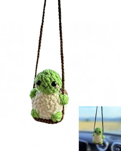 KRVNTH Pendentif Rétroviseur Automobile, Ornements Pour Rétroviseur Intérieur 1 Pièce, Tortue Design Compact Anti-Dérapant Pour Conduite Calme Et Sécurité Visuelle