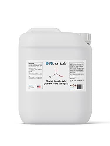 Glacial Acetic Acid 99.9% Concentration - High Purity Vinegar for Industrial & Home Use, Made in USA by DIY Chemicals - 5 Gallon (640 fl oz)