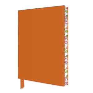 Orange Artisan Notebook (Flame Tree Journals): Unser hochwertiges, liniertes Blankbook mit Softcovereinband aus Kunstleder und farbigem, künstlerisch gestaltetem Buchschnitt