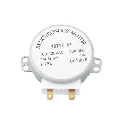 The Lord of the Tools 1pc 120V AC Microwave Turntable Synchronous Motor Spindle Turntable Motor 11002014000014 TYJ50-8A19 Compatible with Solo Microwave Oven 4/4.8 RPM