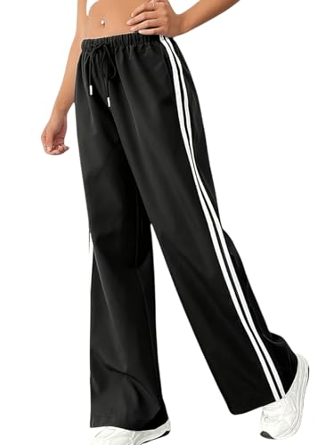 Image of dockstreet Straight Wide fit Long Length Open Bottom Jogger for Women /Trending Multi Pocket Style, Relaxed Casual Pants for Women