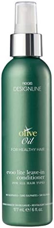 DESIGNLINE Olive Oil EVOO Lite Leave-in - Regis Leave-In Conditioner Treatment Restores Dry and Damaged Hair without Build-Up and Protects Against Damage, Dryness, and Color Fading (6 oz)