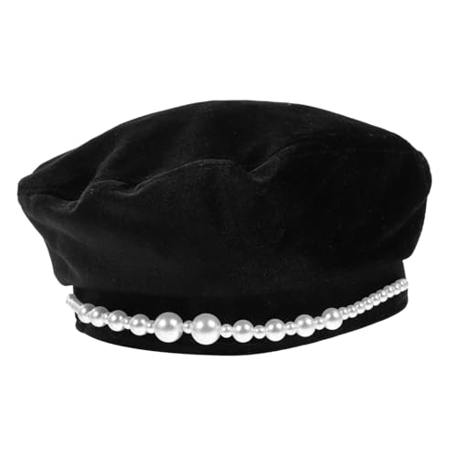 PartyKindom Fashion Hat Cotton Beret Women Bucket Hat Pearl Beret for Female Comfortable and Chic