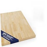 Solid Wood Butcher Block Countertop - 3FT Unfinished Birch Slab Counter Top Wooden Table Top for DIY Kitchen Island, Workbench, Washer Dryer, Coffee Bar Table, 25'x36'x1.5'