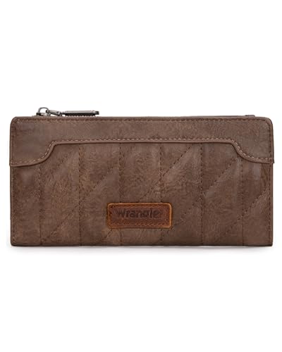 Montana West Wrangler Womens Slim Wallet Bifold Quilted Wallets for Women Travel Wallet, Card Cases & Money Organizers Minimalist Card Wallets Ladies Female with Coin Purse