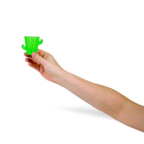 Plastic Cactus Shot Glasses, Set Of 12 - Each Holds 2 Oz - Fiesta And Cinco De Mayo Party Supplies #TOP1
