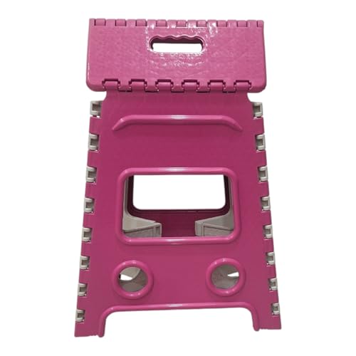 Image of Shah Enterprises Plastic Folding Stool 18 Inch (Pink)