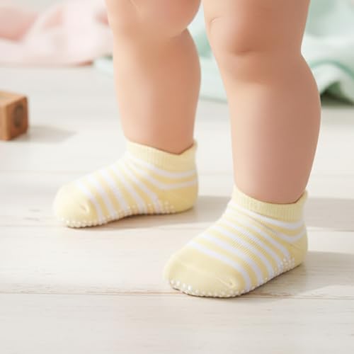 Image of MOMISY Baby Girl Boys children Non Slip Socks Toddlers Infant Warm Cotton Stretch Anti skid Socks-6 Pairs