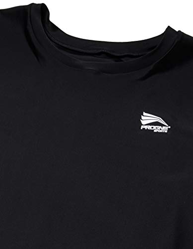 PROGNE SPORTS Rash Guard, Camisa de Compressão Termica Masculino e Feminino, Preto (Black), G
