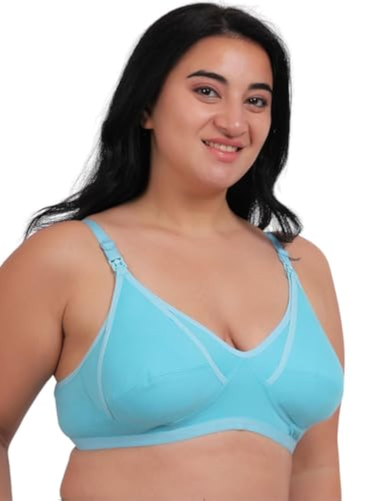 Women's Cotton Non-Padded Wire Nursing Bra, Comfortable
