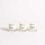 Votive Gift Set - Smoke & Woods - Luxury Scented Mini Candles, Vegan Soy Wax, Hand Poured in The USA, 70 Hour Slow Burn Time, Set of 3-3oz