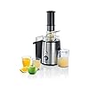 Princess 01.203040.01.002 Exprimidor de extracción lenta de frutas y verduras, 2 velocidades, 700 W, base antideslizante, sistema de cierre con seguridad, filtros extraíbles, apto para el lavavajillas