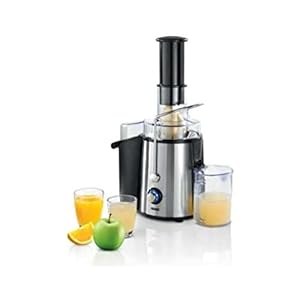 Princess 01.203040.01.002 Exprimidor de extracción lenta de frutas y verduras, 2 velocidades, 700 W, base antideslizante, sistema de cierre con seguridad, filtros extraíbles, apto para el lavavajillas