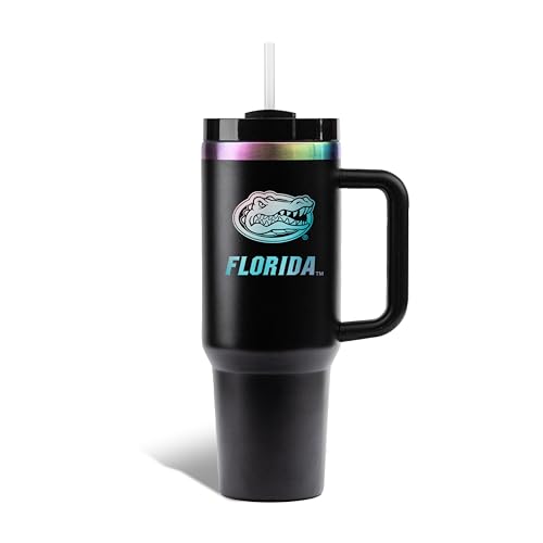 Image of The Memory Company | Licensed NCAA 40oz Iridescent Tumbler with Handle