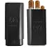 Mantello Black Leather Cigar Case with Interior Cedar Lining