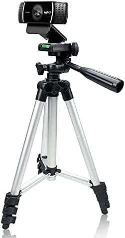 Professional Camera Tripod Mount Holder Stand for Logitech Webcam C930 C920 C615,iPhone,Cellphone,Cameras with Cell phone Holder Clip and Remote Shutter -42"/Silver