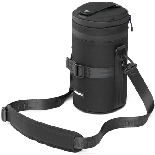 AMBITFUL Thick Camera Lens Pouch Case Water, Dust, Shock Protection Lens for DSLR Camera Lens for Sony, Nikon, Canon, Fujifilm, Tamron Fits Lenses Below, 110 × 190 mm, Funda para Lente de cámara