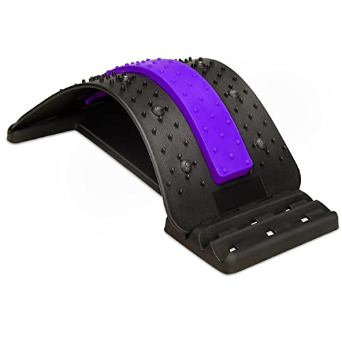 Back Stretcher, AiBast Spine Deck Back Stretcher for Pain Relief Adjustable Multi-Level Lower Back Stretcher with Magnet for Herniated Disc,Sciatica,Scoliosis