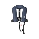 12skipper Junior giubbotto di salvataggio automatico ISO 150N con imbragatura, giubbotto salvagente, blu navy