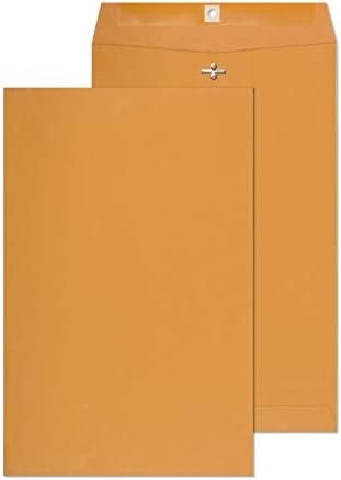 Clasp Envelopes – 10x15 Inches Brown Kraft Catalog Envelopes - 30 Pack - with Clasp Closure & Gummed Seal – 28lb Heavyweight Paper Envelopes for Home, Office, Business, Legal or School.