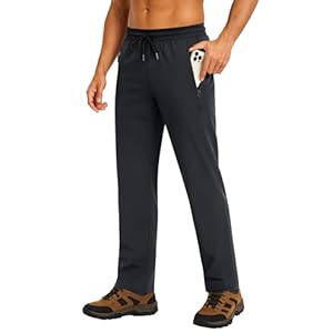 Forik Men’s Lightweight Hiking Pants Quick Dry Waterproof Joggers Athletic Workout Sweatpants with Zipper Pockets