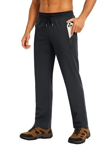 Forik Men's Lightweight Hiking Pants Quick Dry Waterproof Joggers Athletic Workout Sweatpants with Zipper Pockets