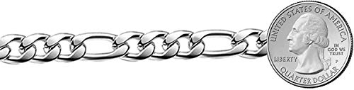 Savlano 925 Sterling Silver 9.5mm Italian Solid Figaro Link Chain Necklace Comes With a Gift Box For Men & Women - Made in Italy3
