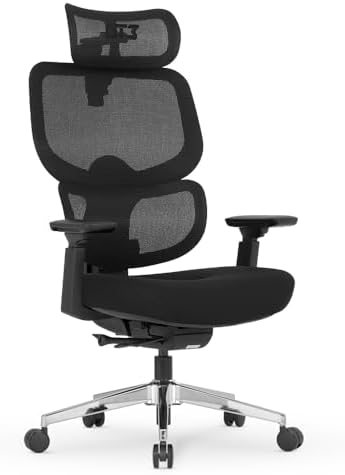 Cadeira de Escritório DT3 Ergonomie Home em Revestimento Mesh Pol...