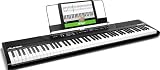 Alesis Recital Piano Eléctrico 88 Teclas Semi Contrapesadas con Altavoces, Lecciones de Piano, Metrónomo y 5 Kits de Sonidos - Negro