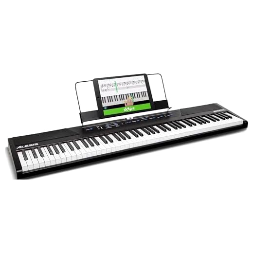 Alesis Recital – 88 Key Digital Piano Keyboard with Semi Weighted Keys, 2x20W Speakers, 5 Voices, Split, Layer and Lesson Mode, FX and Piano Lessons