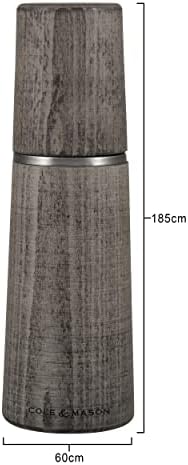 Cole & Mason H322022 Marlow Salt and Pepper Mills | Precision+ Wooden | Beech Wood | 185mm | Gift Set | Includes 2 x Salt and Pepper Grinders | Lifetime Mechanism Guarantee