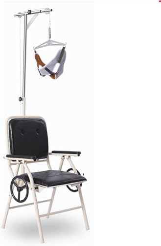 SICWEDIM Home Rehabilitation Cervical Traction Chair,Foldable Cervical Traction Chair Physical Therapy,Improve Posture with Our Cervical Traction (A)