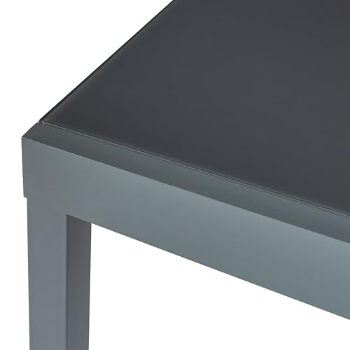 HOME DECO FACTORY - HDO0287, Mesa de Jardín Extensible Modelo Haria, Mesa de Salón de Jardín, Mobiliario, Mobiliario de Exterior, Mesa de Exterior, 80x75x80 cm, Gris - imagen 9