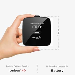 Waggle RV/Dog Safety Temperature & Humidity Sensor | Wireless Pet monitoring system | Verizon Cellular | Instant Alerts on Temp/Humidity/Power loss via SMS/Email 24/7 | No WiFi | Subscription Required Waggle RV/Dog Safety Temperature & Humidity Sensor | Wireless Pet monitoring system | Verizon Cellular | Instant Alerts on Temp/Humidity/Power loss via SMS/Email 24/7 | No WiFi | Subscription Required
