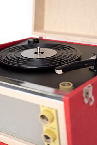Tourne-Disque Crosley Bermuda Bluetooth Rouge Vintage - Les Beatles, Paul McCartney, John Lennon, RIngo Starr, George Harrison Tourne-Disque Crosley Bermuda Bluetooth Rouge Vintage – Image 5
