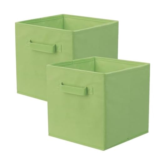 Set 2 contenitori tessuto verde
