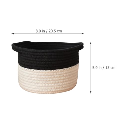 Cesta de cuerda de algodón ideal para organizar refrigerios en el salón 3