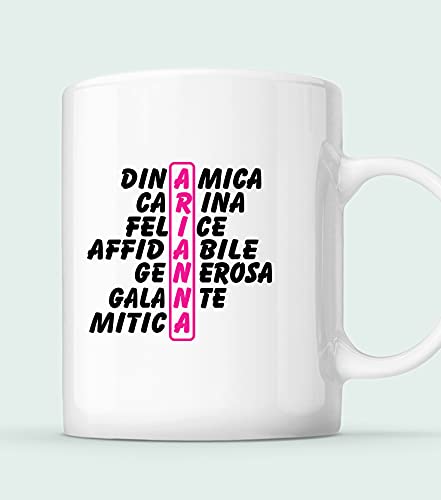 Bubbleshirt Tazza Mug divertente con nome Arianna
