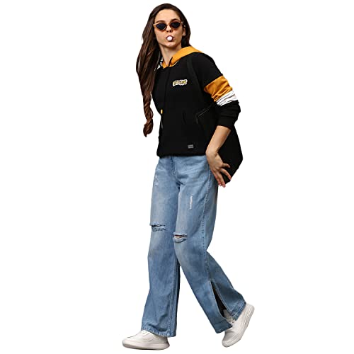 Image of Campus Sutra Women's Cotton Crew Neck Sweatshirt