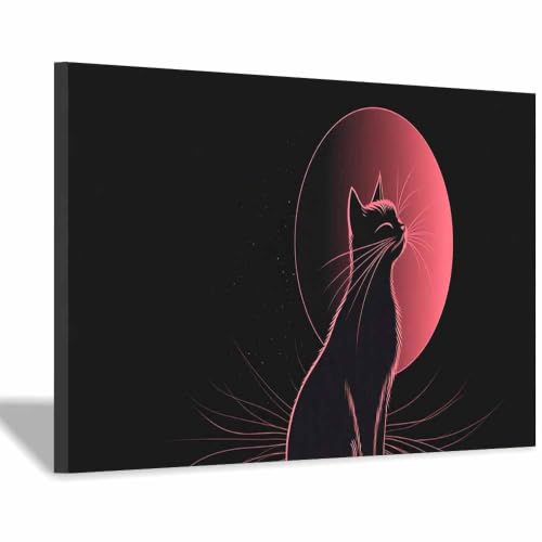 Oeuvre d'art rose moderne 50x70cm avec cadre rigide pour grand salon