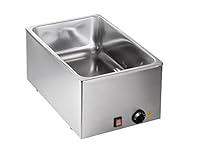 SARO Bain Marie – Für 1× 1/1 oder 2× 1/2 oder 3× 1/3 GN – Edelstahl – Thermostat – Kontrolllampe – 0–100 °C – 1 kW – Modell BM 160