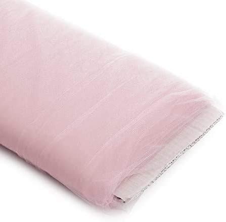 108" by 50 Yards Fabric Tulle Bolt for Wedding and Decoration(50 Yard, Dusty Rose)