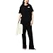 Lacoste Women's Cotton Jersey Loungewear T-Shirt, (Amazon Exclusives), Black/White, Small