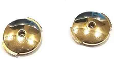 Amazon | K18 ピアスのキャッチ ロック付き 円盤型 高級ブランド・ハイ