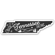 Tennessee State Shape Vintage Retro Vinyl Sticker Decal, 3 inch | Travel Souvenir for Water Bottle, Car, Laptop, Phone, Luggage