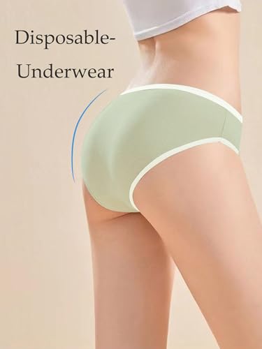 DingLu Disposable Underwear for Women 14 Pack Cotton Panties High Cut Briefs for Travel Business Spa4
