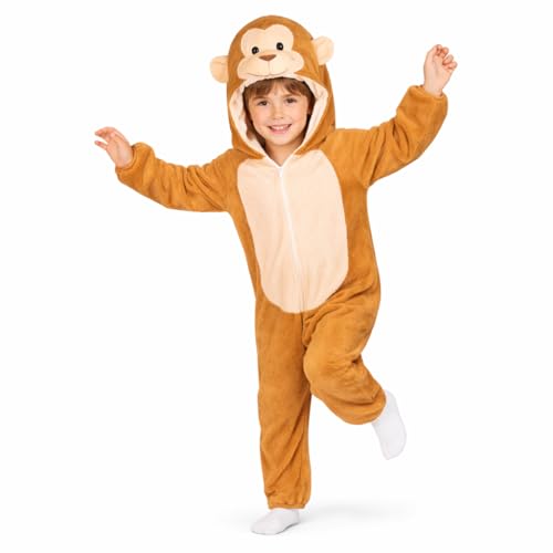 Image of Raj Costume Animal Fancy Dress Costume for Boys & Girls | Hooded Full Body Wildlife Zoo Animal Jumpsuit | Soft Costume for School Function, Fancy Dress, Halloween, Birthday, Cosplay & Role Play
