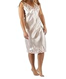 Shadowline Women's Rochelle Satin Full Slip with Adjustable Straps-Ivory-2X